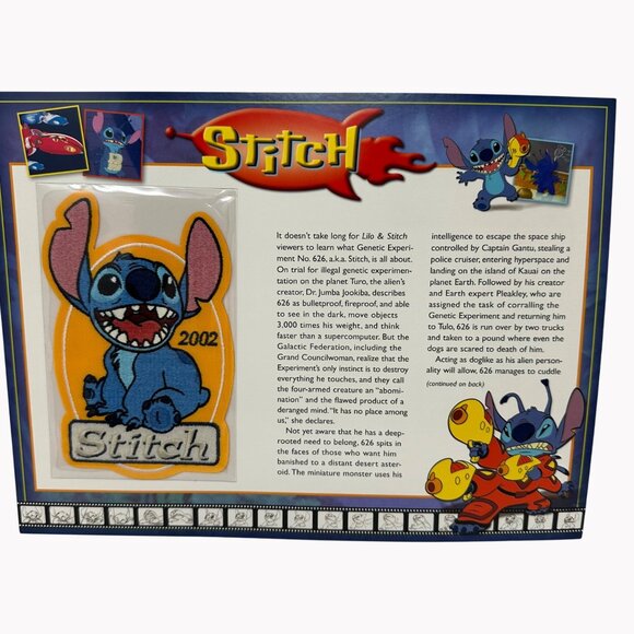 Willabeee & Ward Disney Stitch 2002 Collectible Patch With Card - Picture 1 of 4